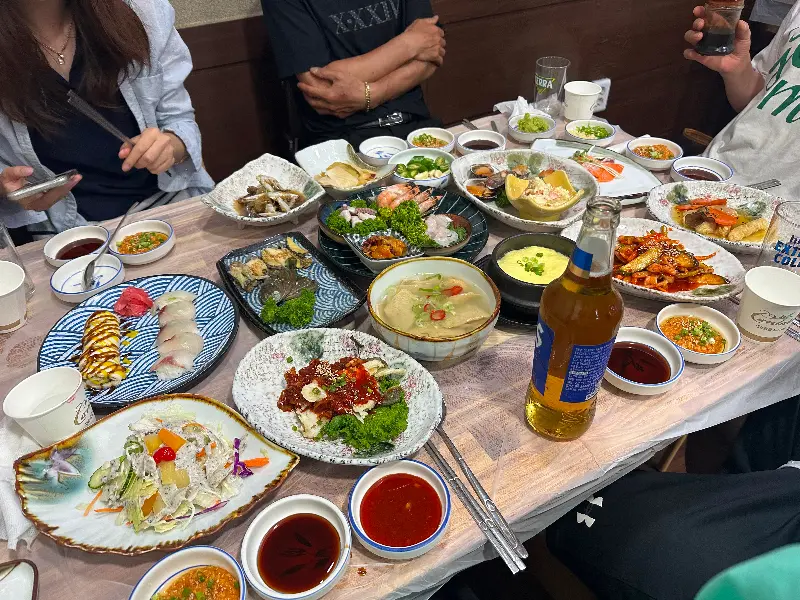 곁들임 음식 클로즈업