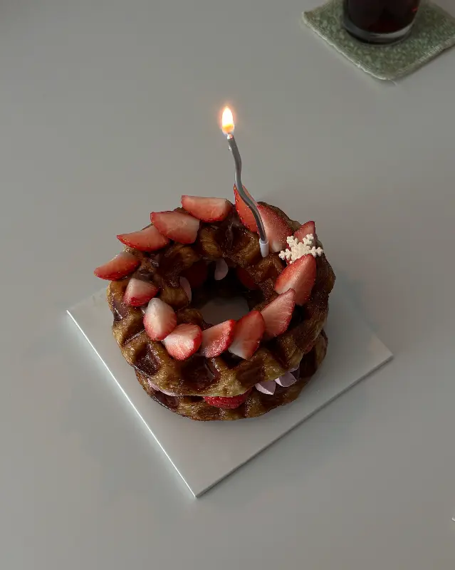 특별한 날을 위한 크로플 케이크