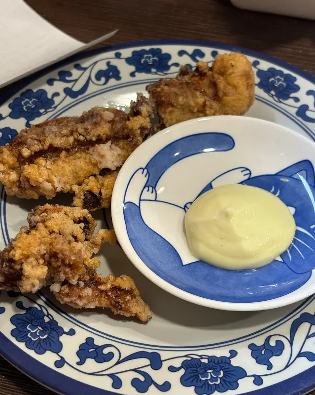 라멘 미야키 가라아게 클로즈업