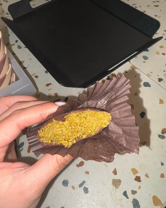 두바이 쫀득 쿠키 단면