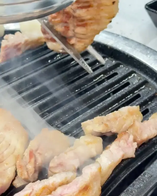 가브리살 굽는 모습