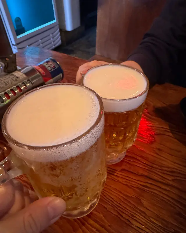 시원한 맥주 두 잔