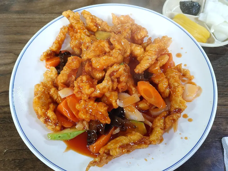 사천탕수육의 클로즈업