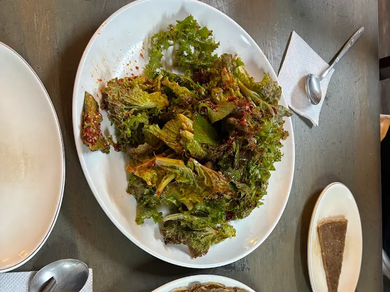 도토리전 야채쌈 클로즈업