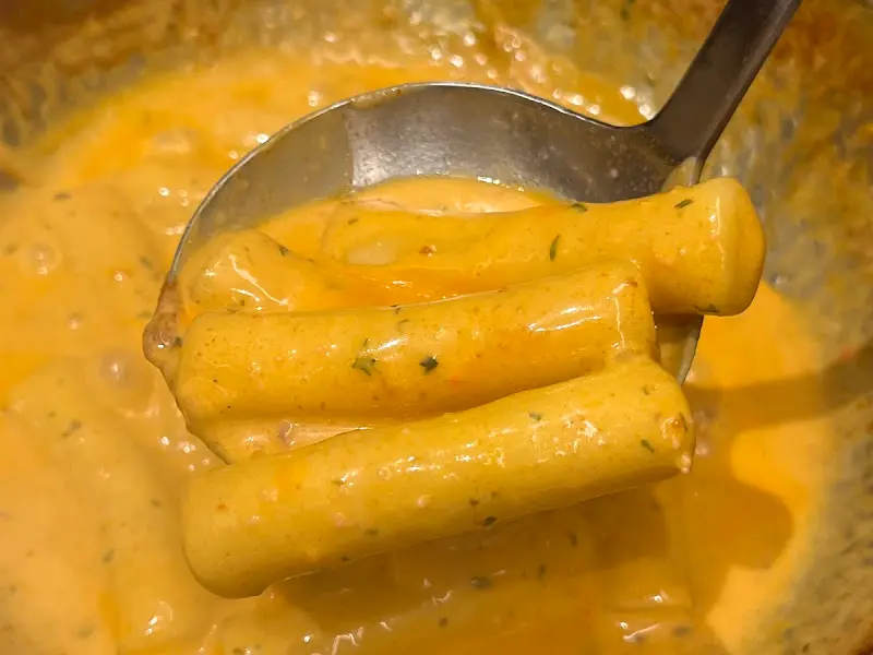 크림 불닭 떡볶이