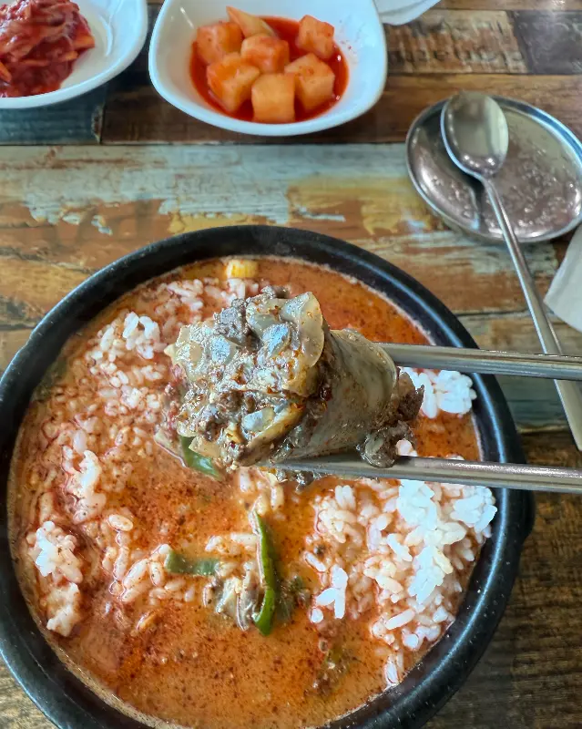 순대와 밥, 그리고 깍두기의 완벽한 삼합