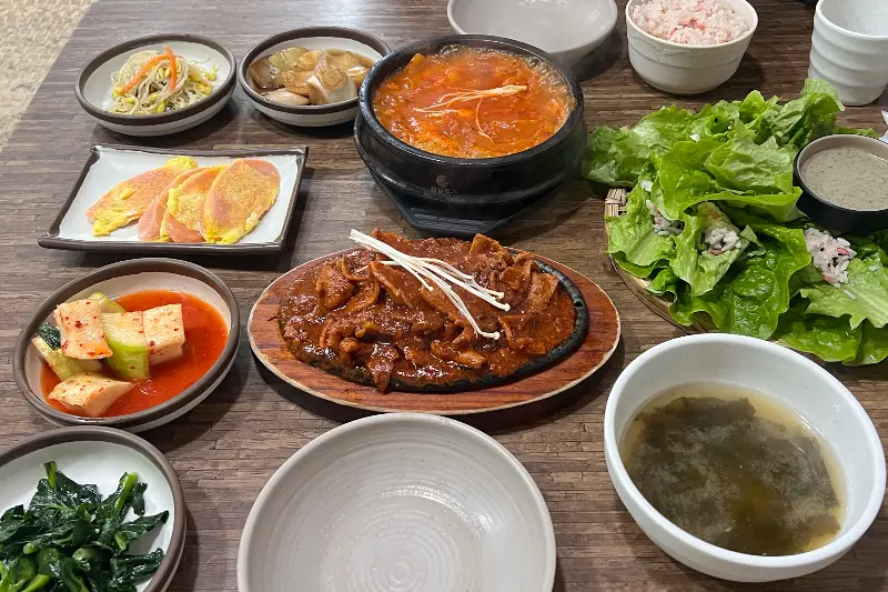 상추밥 세트 한상차림