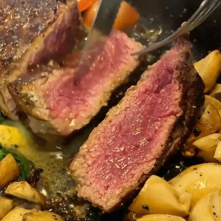 살치살 스테이크 단면