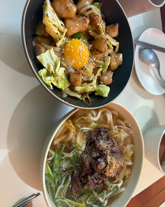 돈토로동과 소고기대파우동