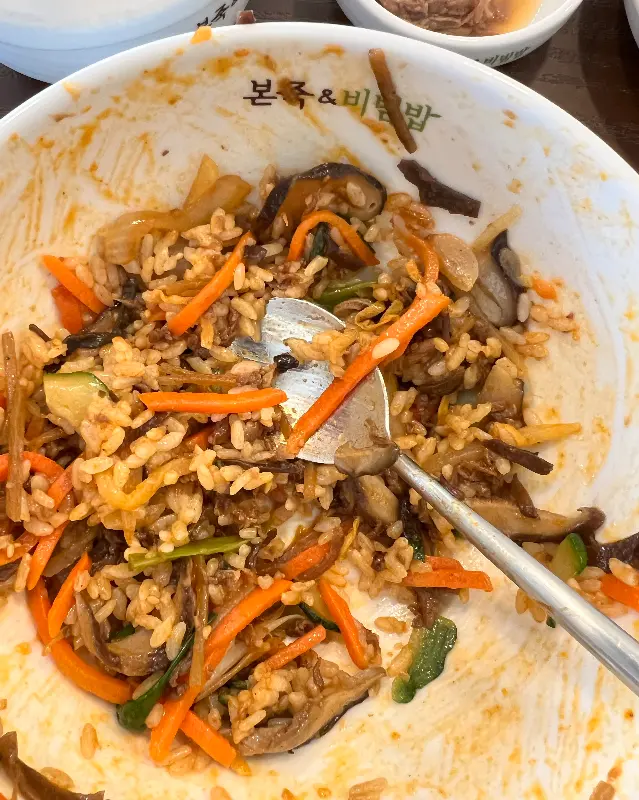 본죽&비빔밥 서천장항점 비빔밥 흔적