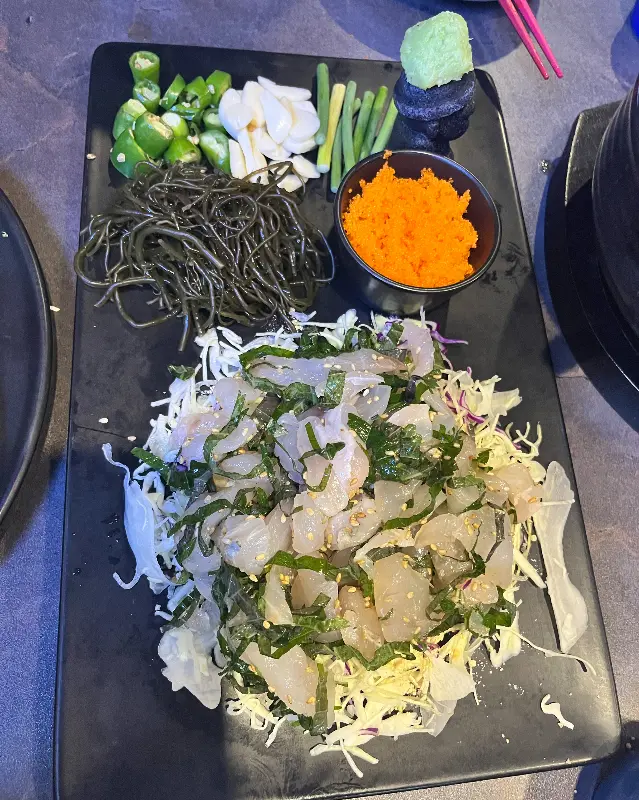 깻잎 막회의 화려한 비주얼