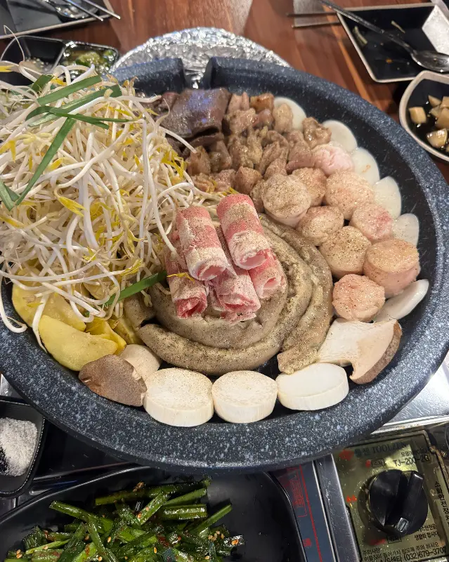 푸짐한 곱창 한 상 차림