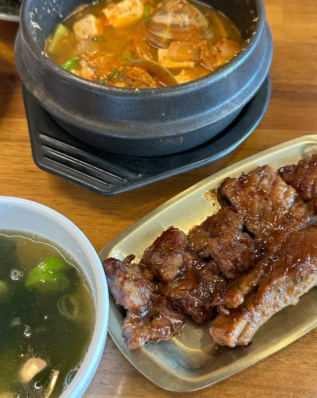된장찌개와 갈비