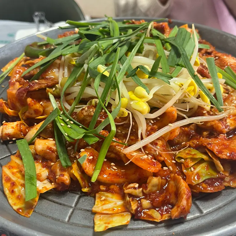 오삼불고기 확대샷