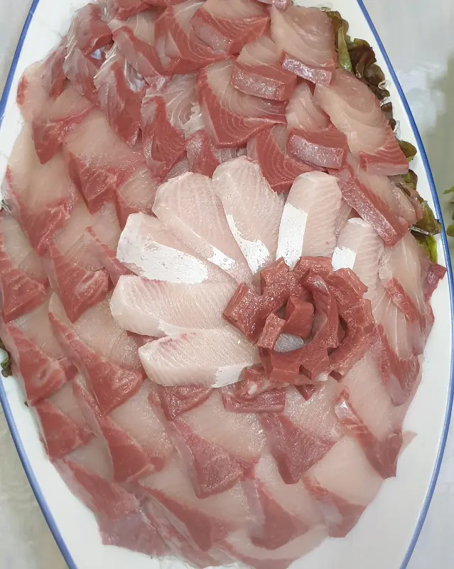 신선한 회 한 상