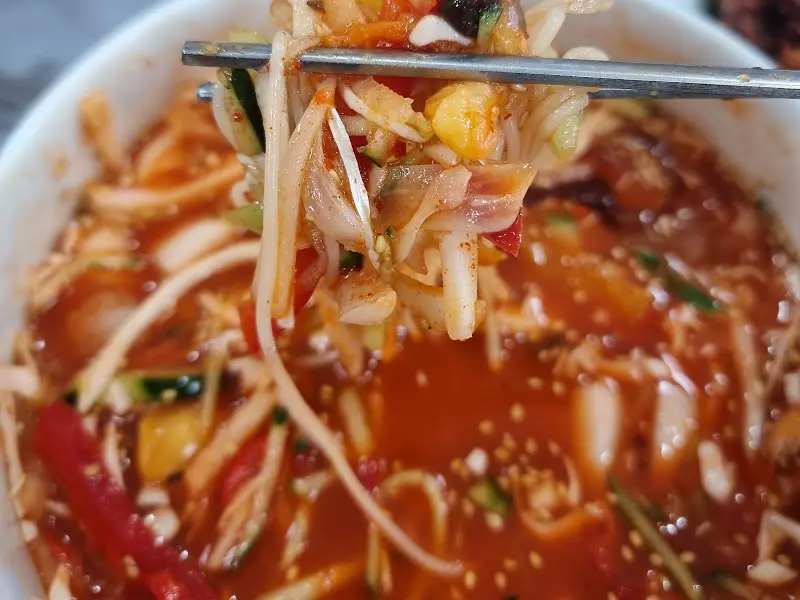 갈치회 물회 비빔