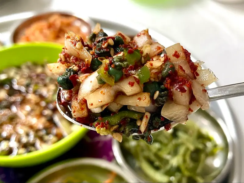 다슬기장 비빔밥