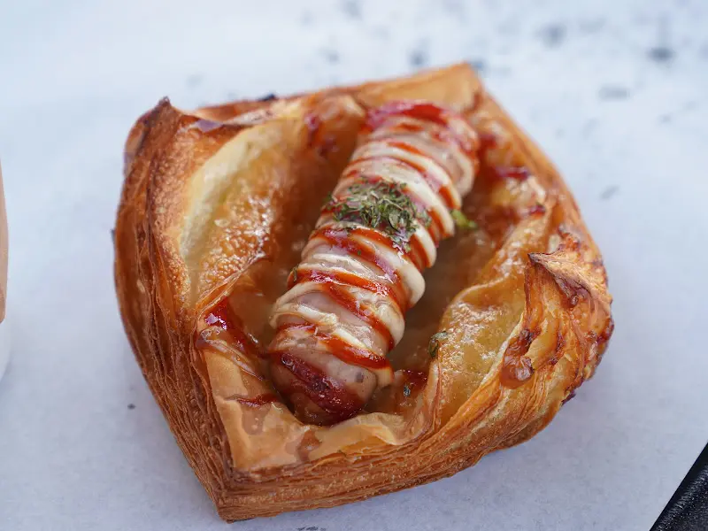 소시지 페스츄리 클로즈업