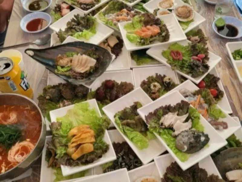 목포신안18호횟집 한 상차림