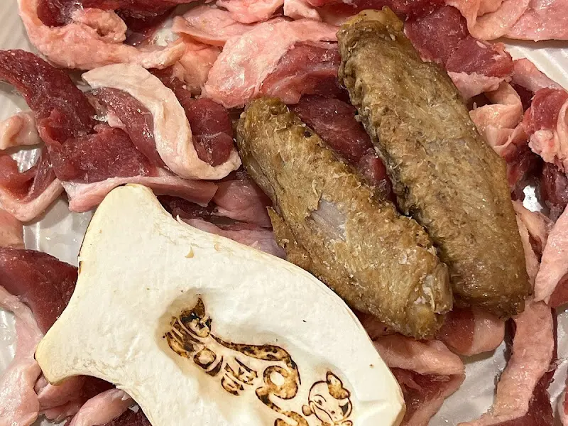 신선한 오리고기의 자태