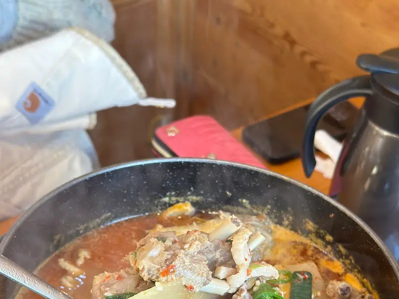 오리탕 속 푸짐한 고기