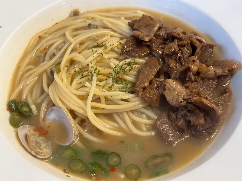 봉대박 스파게티 불고기 봉골레 파스타 근접샷