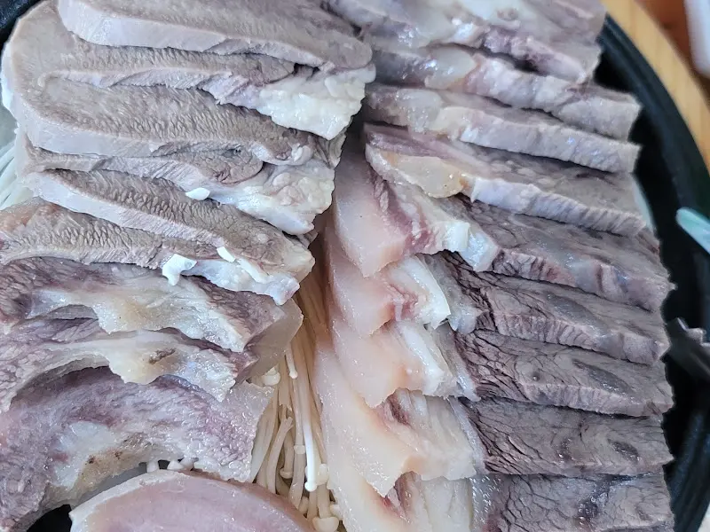 소머리 수육의 클로즈업