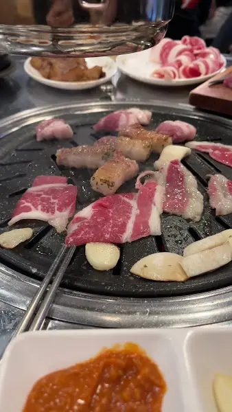 불막열삼 불판 위 고기