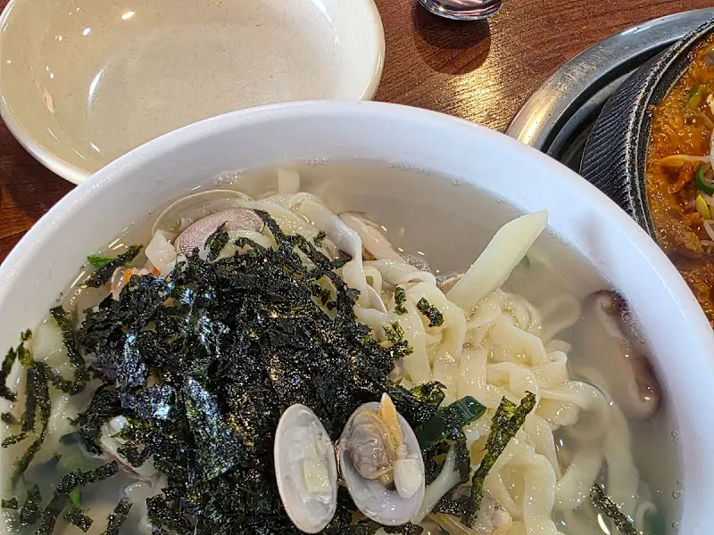해물짬뽕칼국수 면발