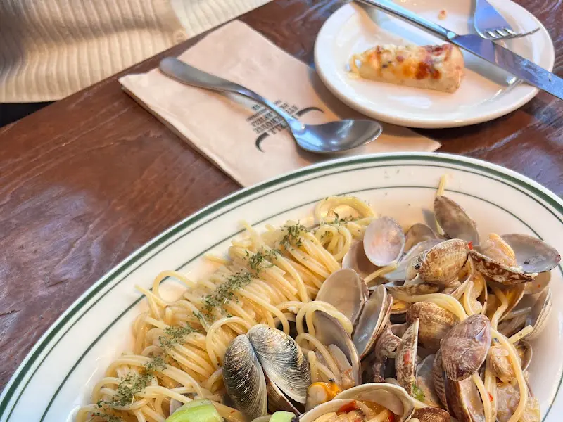 봉골레 파스타 근접샷