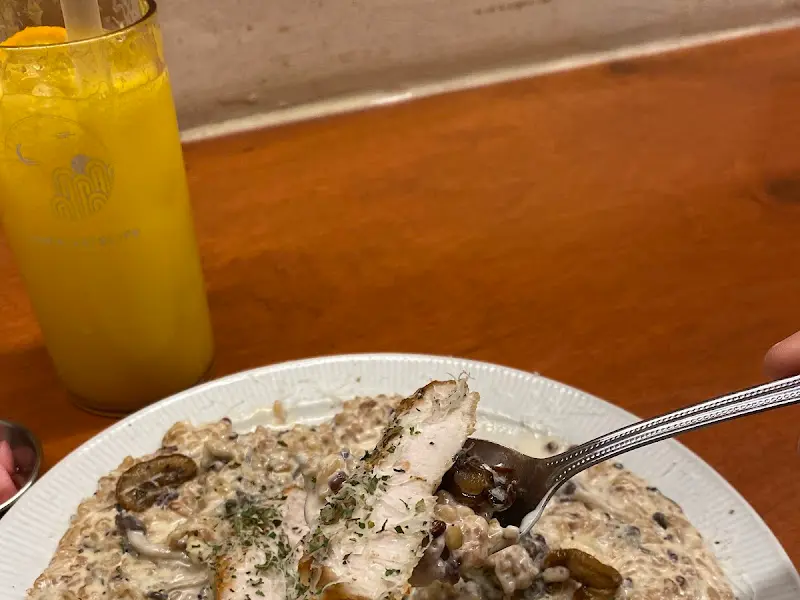 수비드 등심 보리 크림 리조또