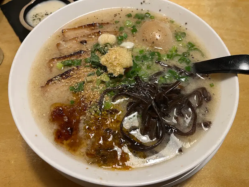 돈코츠 라멘 근접샷