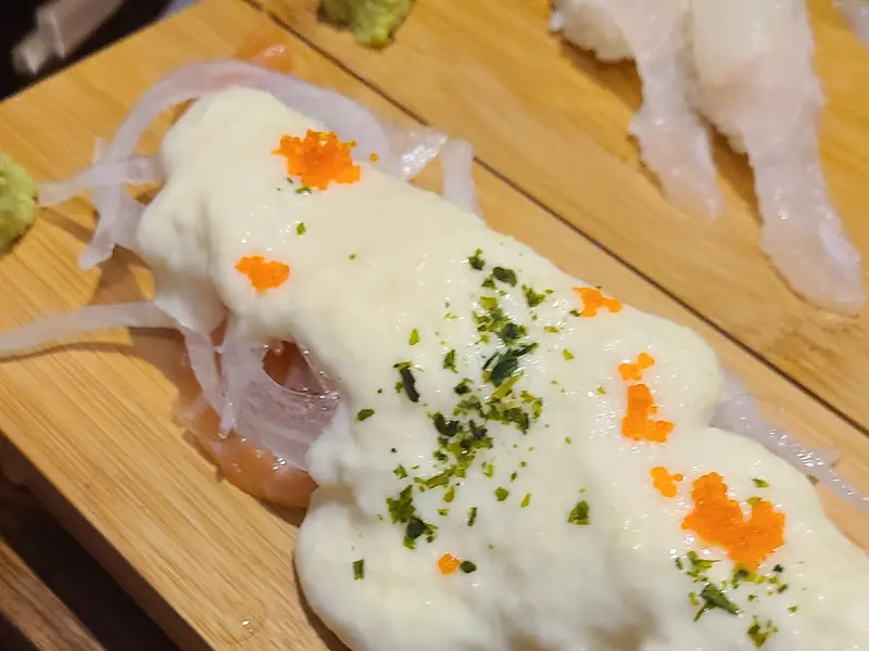 연어 초밥 클로즈업