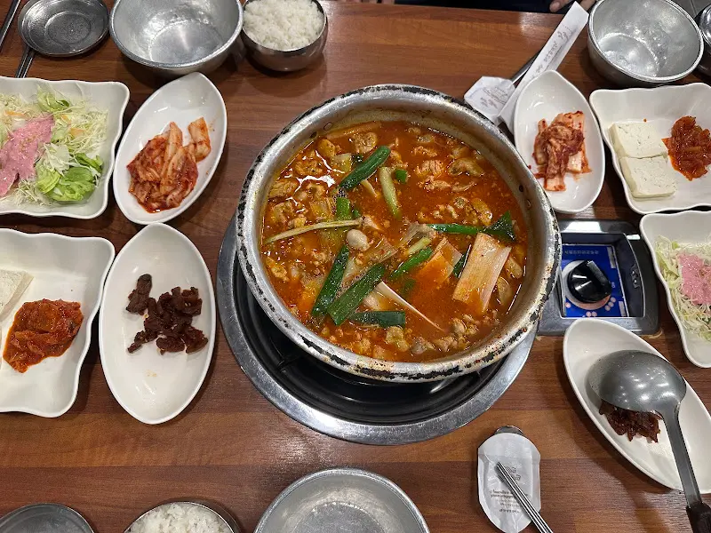 한 상 차림 사진