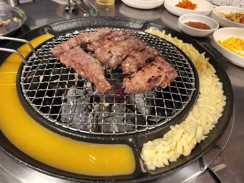 불판 위 갈매기살