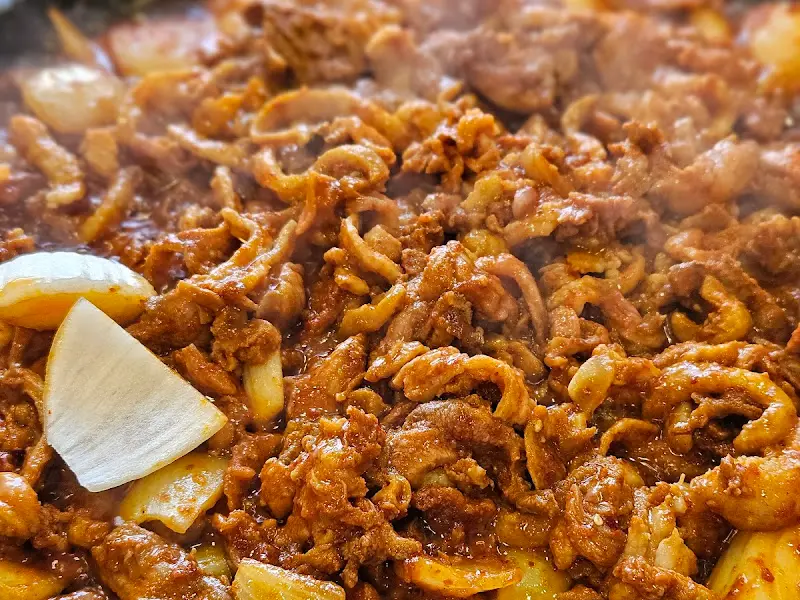 오리 불고기 확대 사진