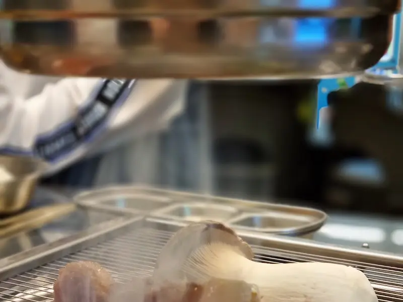 고기를 굽는 모습