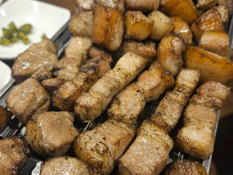 다 익은 돼지고기의 모습