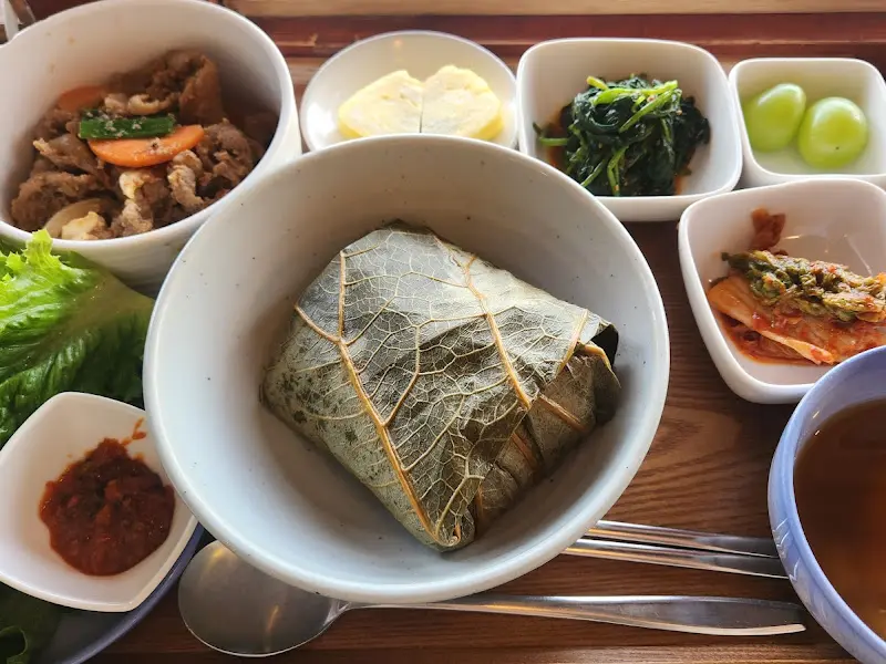 연잎밥 정식 항공샷