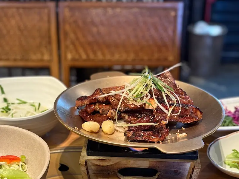 마늘갈비 한 상 차림