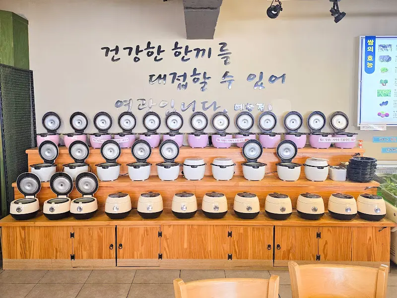 미니 밥솥들이 줄지어 놓여있는 모습