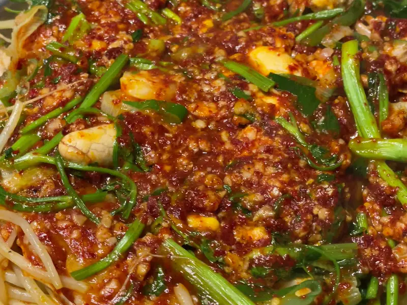 매콤한 철판 동태찜 비주얼