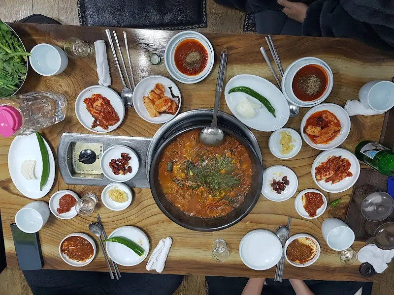 산들애의 푸짐한 한 상 차림 (항공샷)