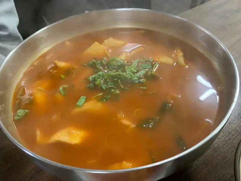 매운수제비 비주얼