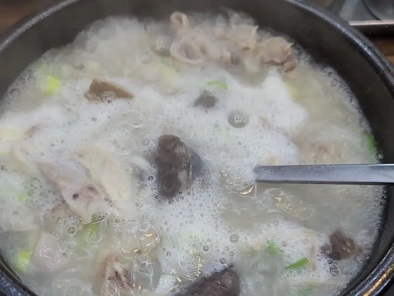 뽀얀 국물의 순대국