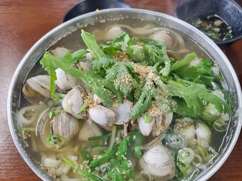 해물칼국수 클로즈업