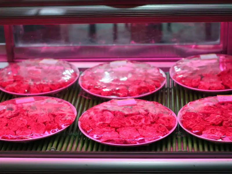 쇼케이스 안의 고기들