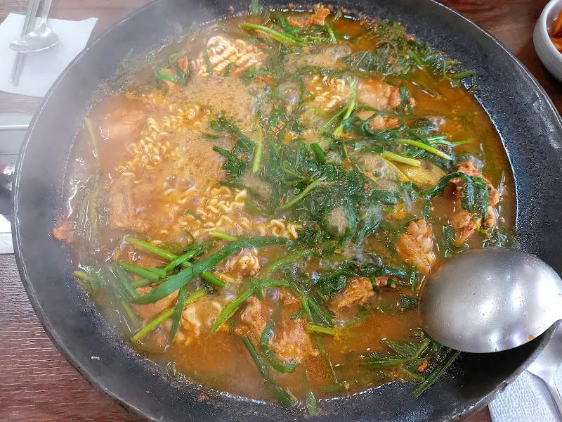 물닭갈비 클로즈업