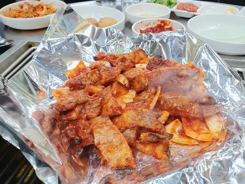 고추장 양념 삼겹살 근접샷