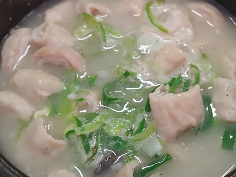순대국 근접샷